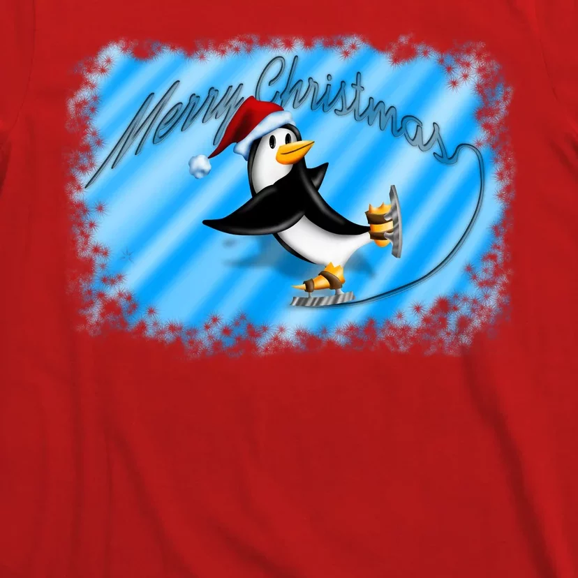 Penguin-Skating-Merry-Christmas-T-Shirt-3 Penguin Skating Merry Christmas T Shirt 3