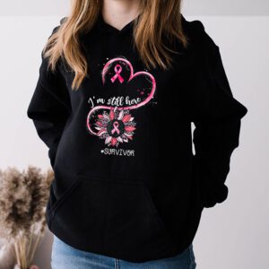 Pink Ribbon Still Here Survivor Breast Cancer Warrior Gift Hoodie 3 1