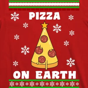 Pizza On Earth Ugly Christmas T Shirt 3