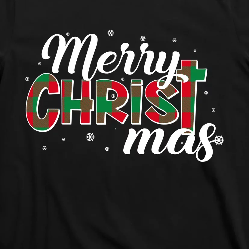 Plaid-Merry-Christmas-Christ-T-Shirt-3 Plaid Merry Christmas Christ T Shirt 3