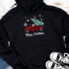 Red Buffalo Plaid Pickup Truck with Tree Merry Christmas Hoodie