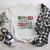 Red Plaid Santa Ho Ho Ho Merry Christmas T-Shirt
