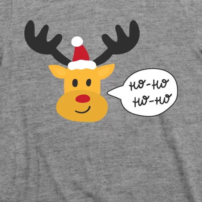 Reindeer Cartoon Ho Ho Cute Christmas Gift T Shirt 3