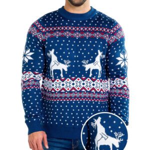 Reindeer Climax Ugly Christmas Sweater