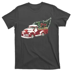 Retro Christmas Holiday Truck T-Shirt