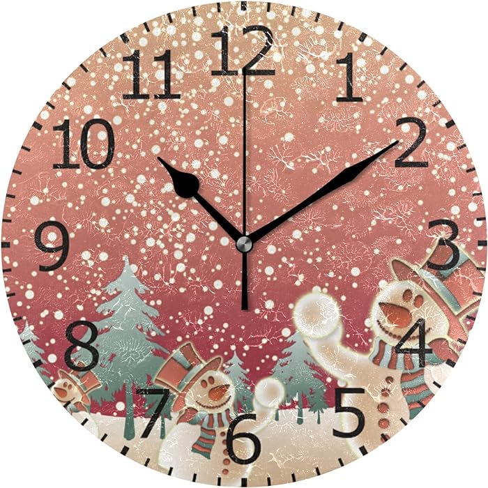 Round Wall Clock With Silent Movement