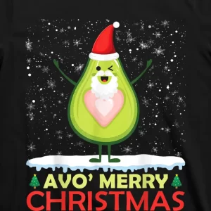 Santa Avocado Avo Merry Christmas Vegan Pajama Avocado Lover T Shirt 3