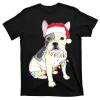 Santa Bulldog Christmas Lights T-Shirt