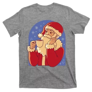 Santa Claus Hot Coco Christmas Holiday T-Shirt