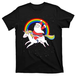 Santa Claus Unicorn Christmas Magic T-Shirt