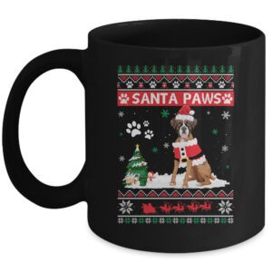 Santa Paws Boxer Merry Christmas Dog Funny Xmas Mug