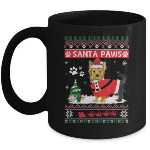 Santa Paws Yorkie Merry Christmas Dog Funny Xmas Mug