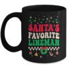 Santa's Favorite Lineman Groovy Retro Christmas Mug