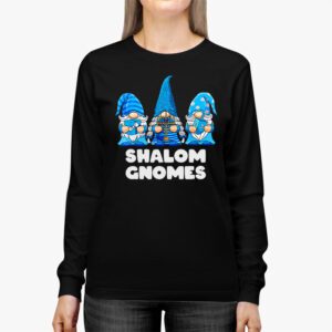 Shalom Gnomes Funny Hanukkah Chanukah Jewish Pajamas Longsleeve Tee 2 4