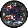 Silent Wall Clock Battery Operated Merry Christmas Round Clock Non Ticking Sweep Movement Glass Cover For Kitchen