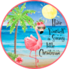 Sunny Little Flamingo Christmas Sign