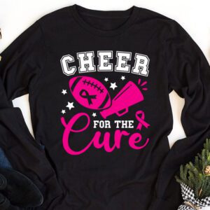 Support Pink Out Cheer For A Cures Breast Cancer Month Funny Longsleeve Tee 1 1