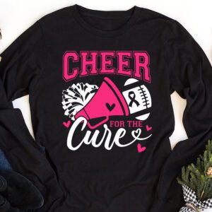 Support Pink Out Cheer For A Cures Breast Cancer Month Funny Longsleeve Tee 1