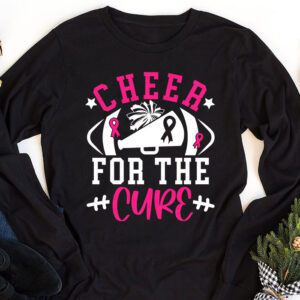 Support Pink Out Cheer For A Cures Breast Cancer Month Funny Longsleeve Tee 1 5