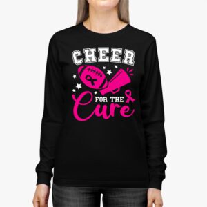 Support Pink Out Cheer For A Cures Breast Cancer Month Funny Longsleeve Tee 2 1