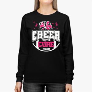 Support Pink Out Cheer For A Cures Breast Cancer Month Funny Longsleeve Tee 2 4