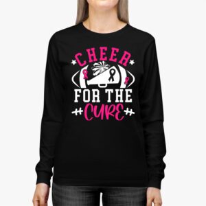 Support Pink Out Cheer For A Cures Breast Cancer Month Funny Longsleeve Tee 2 5