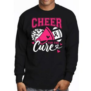 Support Pink Out Cheer For A Cures Breast Cancer Month Funny Longsleeve Tee 3