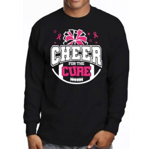 Support Pink Out Cheer For A Cures Breast Cancer Month Funny Longsleeve Tee 3 4