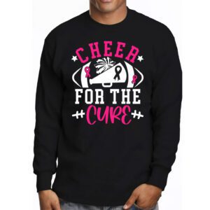 Support Pink Out Cheer For A Cures Breast Cancer Month Funny Longsleeve Tee 3 5