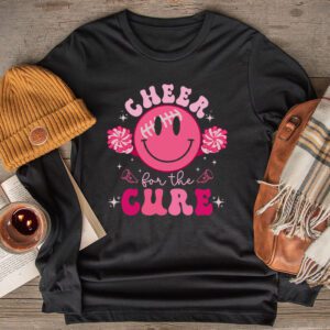 Support Pink Out Cheer For A Cures Breast Cancer Month Funny Longsleeve Tee