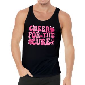 Support Pink Out Cheer For A Cures Breast Cancer Month Funny Tank Top 3 2