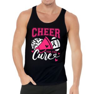 Support Pink Out Cheer For A Cures Breast Cancer Month Funny Tank Top 3