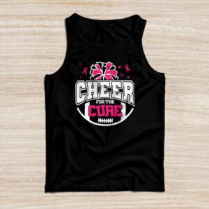 Support Pink Out Cheer For A Cures Breast Cancer Month Funny Tank Top