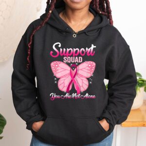 Support Squad Breast Cancer Awareness Pink Ribbon Butterfly Hoodie 1 2