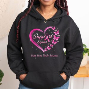 Support Squad Breast Cancer Awareness Pink Ribbon Butterfly Hoodie 1 3