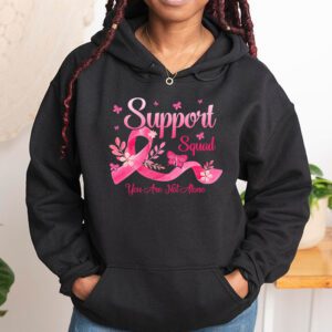 Support Squad Breast Cancer Awareness Pink Ribbon Butterfly Hoodie 1