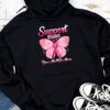 Support Squad Breast Cancer Awareness Pink Ribbon Butterfly Hoodie