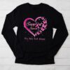 Support Squad Breast Cancer Awareness Pink Ribbon Butterfly Longsleeve Tee