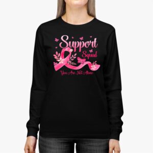 Support Squad Breast Cancer Awareness Pink Ribbon Butterfly Longsleeve Tee 3 4
