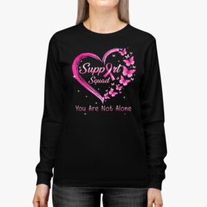 Support Squad Breast Cancer Awareness Pink Ribbon Butterfly Longsleeve Tee 3 7