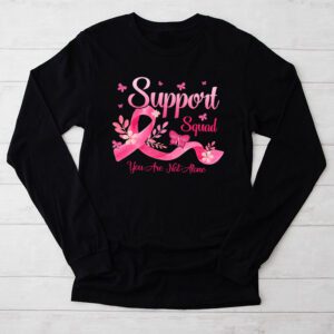 Support Squad Breast Cancer Support Pink Ribbon Butterfly Longsleeve Tee