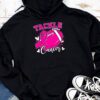 Tackle Football Pink Ribbon Breast Cancer Awareness Kids Hoodie