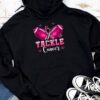 Tackle Football Pink Ribbon Breast Cancer Awareness Kids Hoodie
