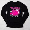 Tackle Football Pink Ribbon Breast Cancer Awareness Kids Longsleeve Tee