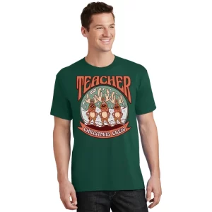 Teacher Christmas Crew Holiday T Shirt 1