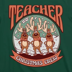 Teacher Christmas Crew Holiday T Shirt 3