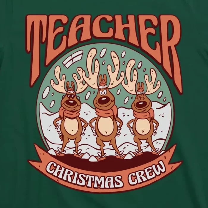 Teacher Christmas Crew Holiday T Shirt 3