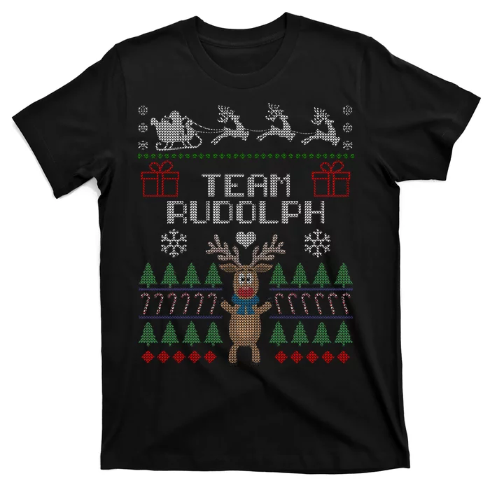 Team Rudolph Ugly Christmas T-Shirt