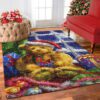 Teddy Bear Merry Christmas Rug