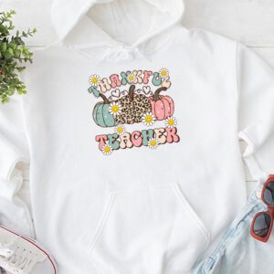 Thankful Teacher Retro Groovy Thanksgiving Fall Women Men Hoodie 1 2